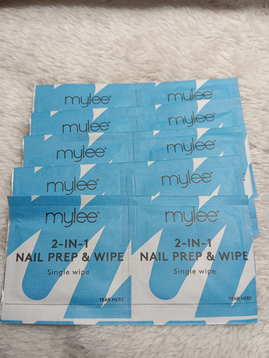 Lingettes Nail Prep 2-en-1 — Lot de 5 — Nacréa & Co